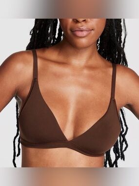 Victoria Secret PINK Brown Triangle Bralette Size XL